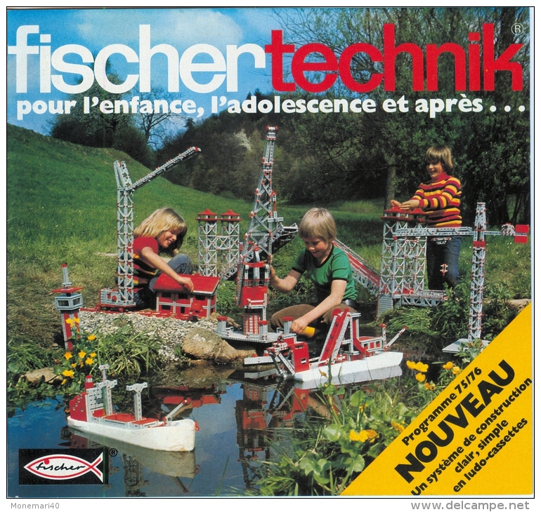 FISCHER-TECHNIK Catalogue - 24 Pages En Couleur - Programme 1975-76 (DISPONIBLE AUSSI EN LANGUE ALLEMANDE). - Fischertechnik