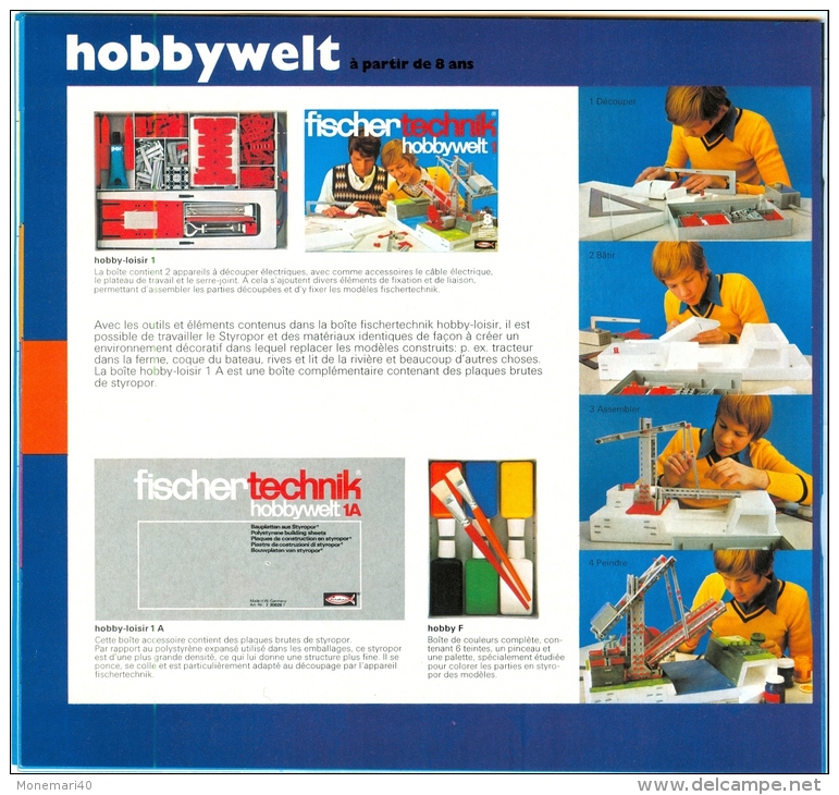 FISCHER-TECHNIK Catalogue - 24 Pages En Couleur - Programme 1975-76 (DISPONIBLE AUSSI EN LANGUE ALLEMANDE). - Fischertechnik