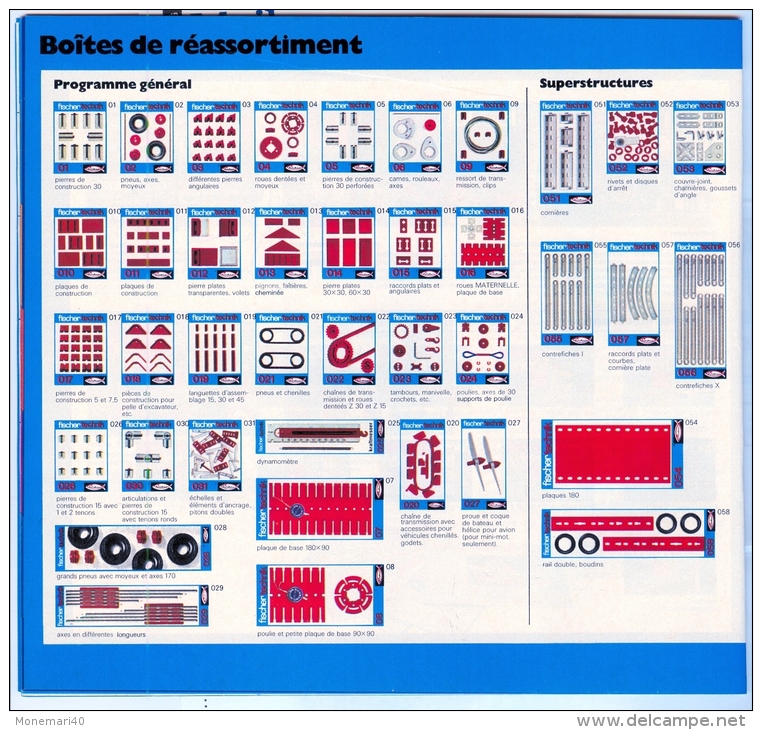 FISCHER-TECHNIK Catalogue - 24 Pages En Couleur - Programme 1975-76 (DISPONIBLE AUSSI EN LANGUE ALLEMANDE). - Fischertechnik