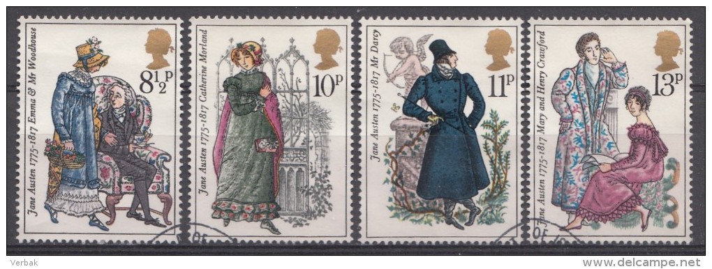 Grande-Bretagne 1975  Mi.nr.: 688-691 Geburtstag Von Jane Austen  Oblitérés / Used / Gestempeld - Used Stamps