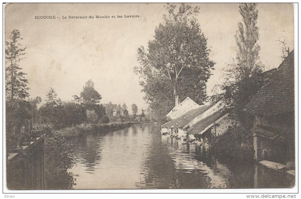 Ecouche--Le Déversoire Du Moulin Et Les Lavoirs - Ecouche