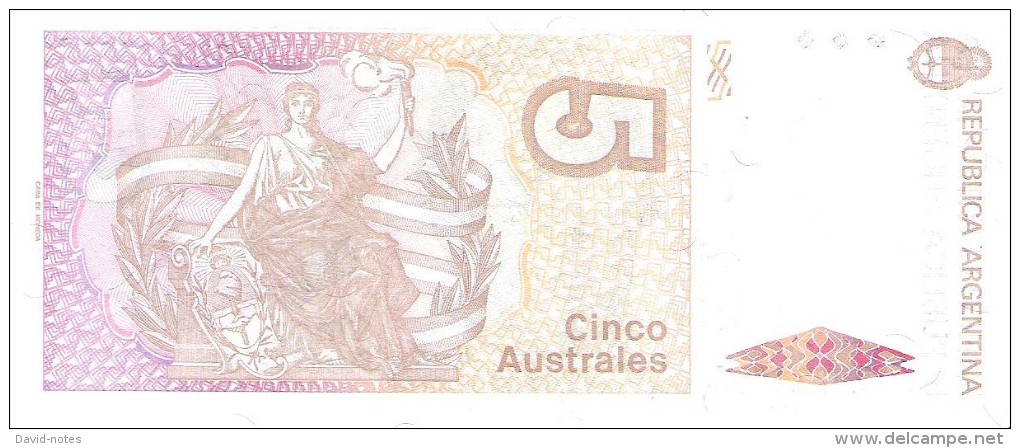 Argentina - Pick 324b - 5 Australes 1985 - 1989 - Unc - Argentine