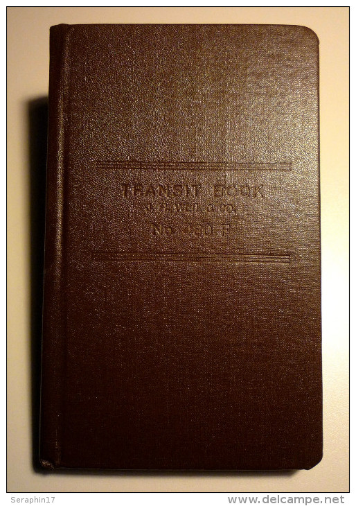 RARE Véritable Transit Book US - J.H. Weil & Co.Philadelphia, Pennsylvania USA - NEUF D'origine (=/ 1950) Port Inclus - Matériel Et Accessoires