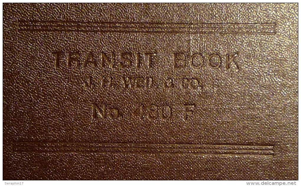 RARE Véritable Transit Book US - J.H. Weil & Co.Philadelphia, Pennsylvania USA - NEUF D'origine (=/ 1950) Port Inclus - Supplies And Equipment