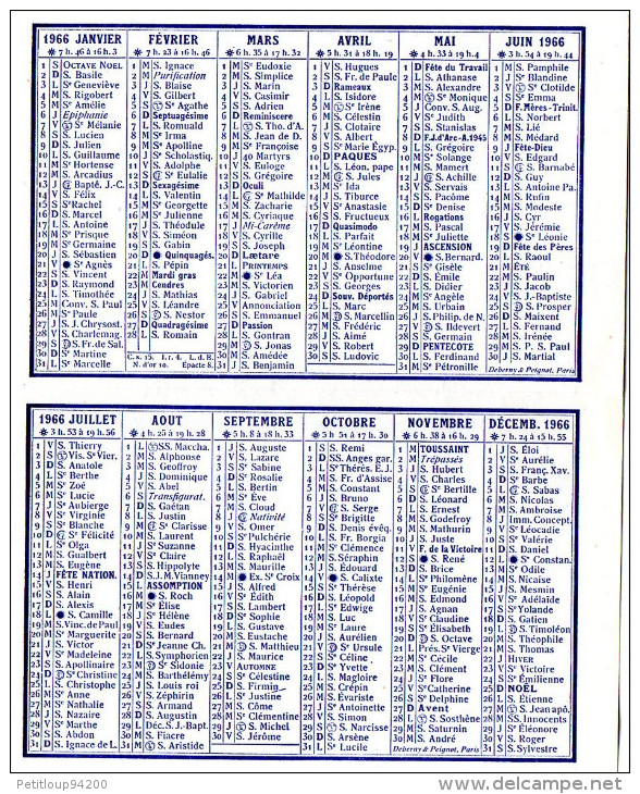 CALENDRIER 1966 ORTET Frères  Entreprise Générale D'Electricité  BAYONNE - Tamaño Pequeño : 1961-70