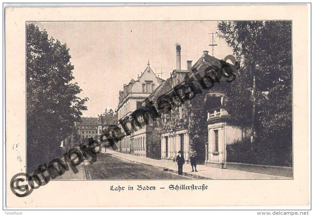 LAHR In Baden Schillerstraße Belebt 2.3.1915 Feldpost Mit Formationsstempel Ersatz Bataillon Infanterie Regiment Nr 171 - Riesa