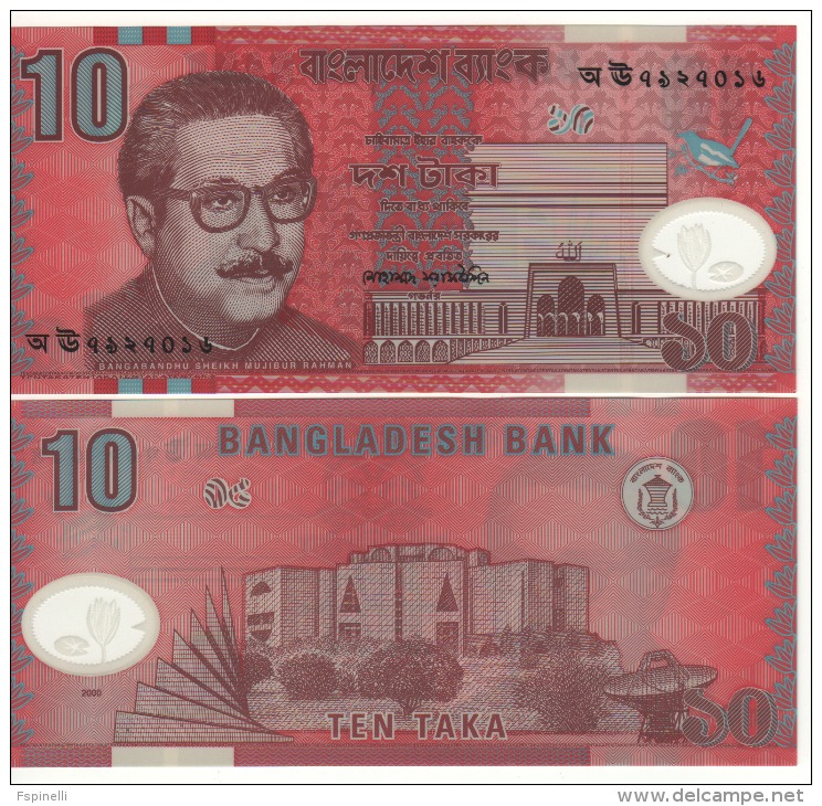 BANGLADESH   10  Taka   P35      "Polimer"      2000    UNC - Bangladesh