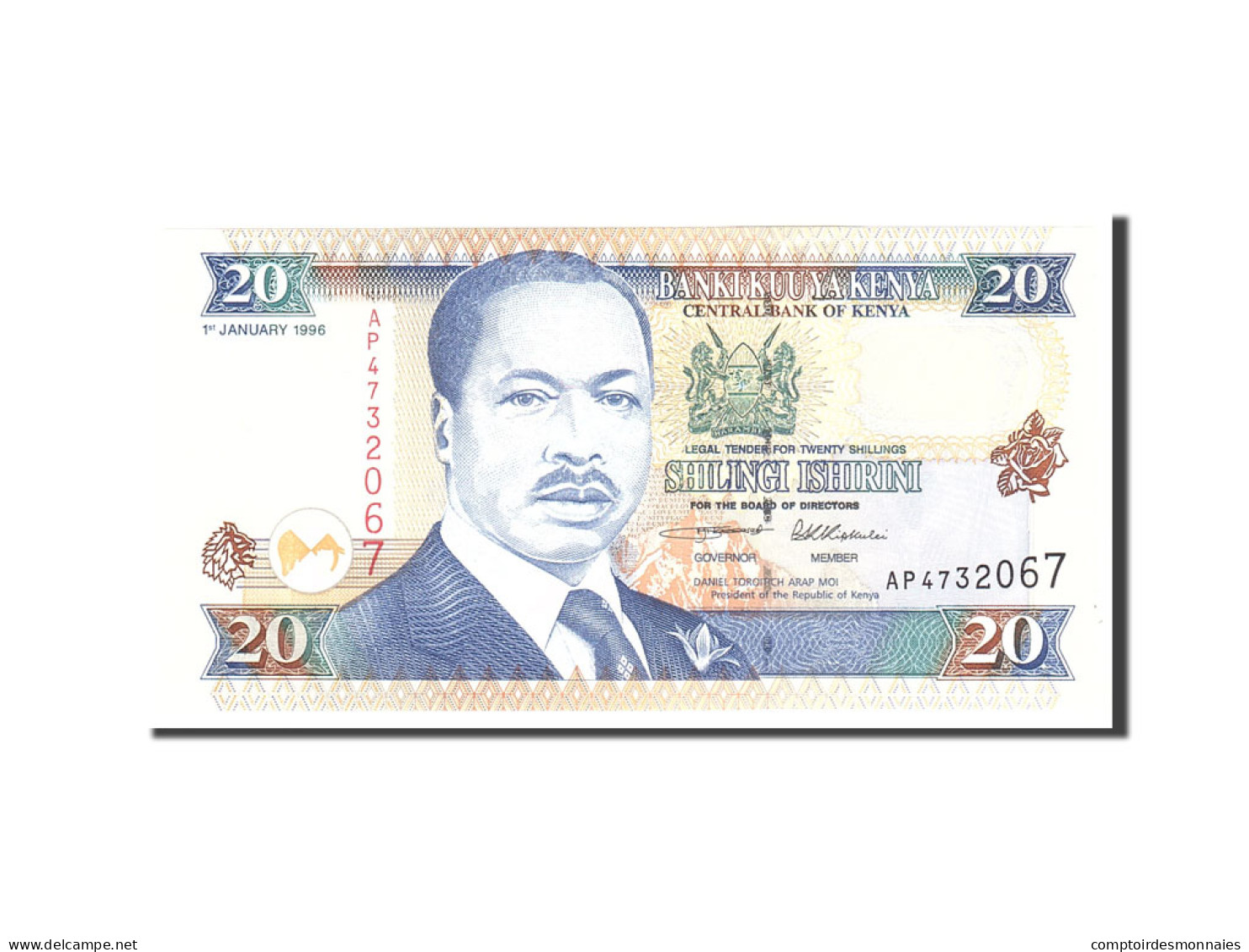 Billet, Kenya, 20 Shillings, 1996, 1996-01-01, KM:35a2, NEUF - Kenya