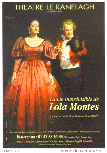 Carte Postale  "Cart´Com" (1999) - La Vie Imprévisible De Lola Montes - Théâtre Le Ranelagh - Publicité