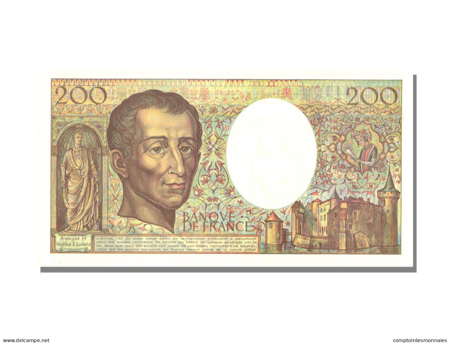 Billet, France, 200 Francs, 200 F 1981-1994 ''Montesquieu'', 1992, NEUF - 200 F 1981-1994 ''Montesquieu''