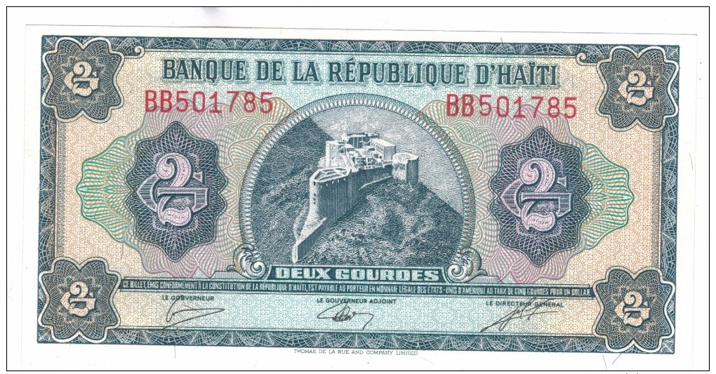 Haiti, 2 Gourdes, 1979, UNC, Free Ship. To USA. - Haiti