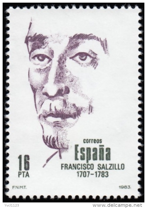 SPAIN - Scott #2327 Francisco Salzilio, Painter / Mint NH Stamp - Neufs