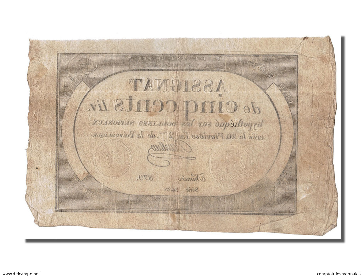 Billet, France, 500 Livres, 1794, Doivillier, TTB, KM:A77, Lafaurie:172 - Assignats