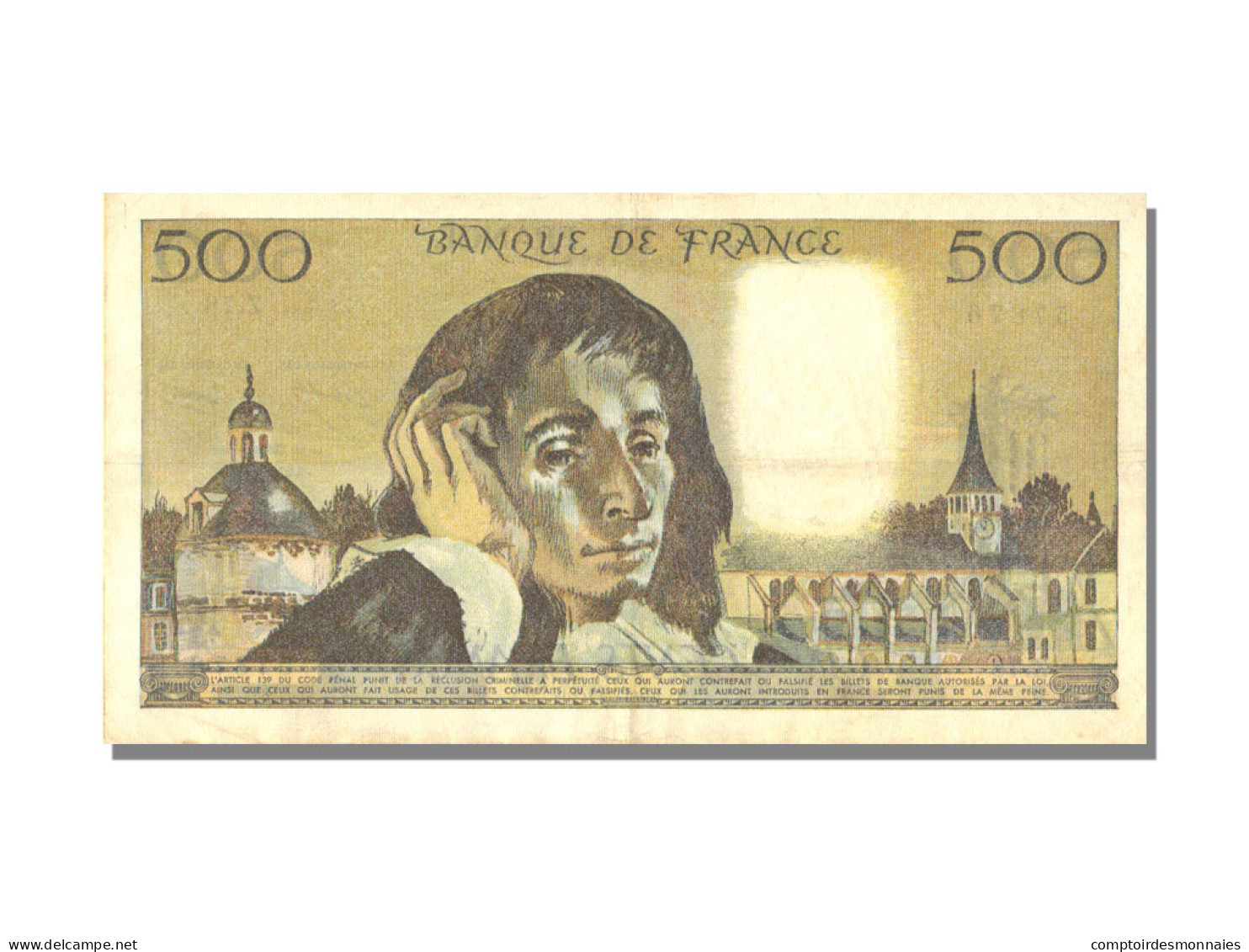 Billet, France, 500 Francs, 500 F 1968-1993 ''Pascal'', 1977, 1977-11-03, TTB - 500 F 1968-1993 ''Pascal''