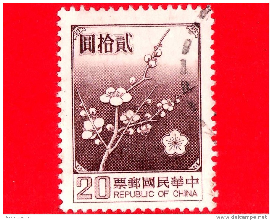 TAIWAN  - Repubblica Di Cina - Usato - 1979 - Fiori -  Prugna - National Flower - Plum Blossoms - 20 - Gebruikt