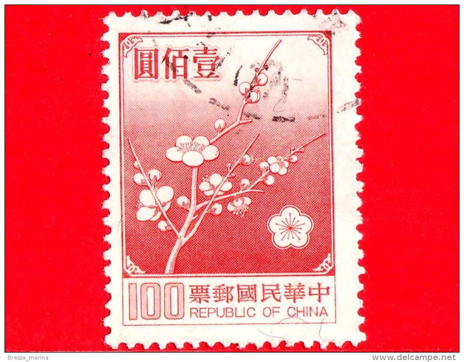 TAIWAN  - Repubblica Di Cina - Usato - 1979 - Fiori -  Prugna - National Flower - Plum Blossoms - 100 - Oblitérés