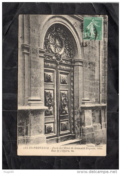 AIX-EN-PROVENCE - Porte De L'Hôtel De Grimaldi Régusse 1680 - Rue De L'Opéra - Aix En Provence