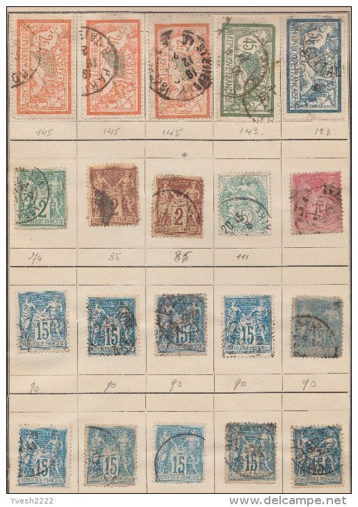 France, petit lot de timbres oblitérés