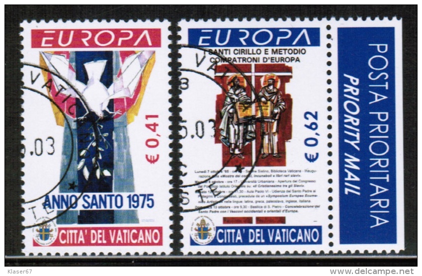 CEPT 2003 VA MI 1459-60 USED VATICAN - 2003