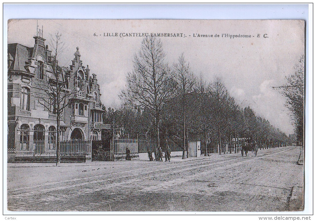 8167  CPA    LILLE  ; CANTELEU - LAMBERSART  : Avenue De L´Hippodrome   1922 - Lille