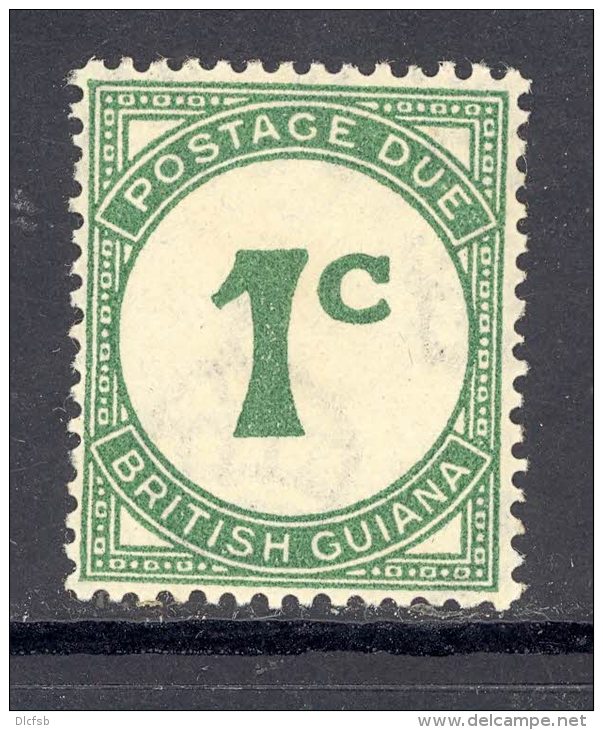 BRITISH GUIANA, 1940 1c Postage Due (ordinary Paper) Very Fine Mint Ligthly Hinged, SGD1, Cat &pound;28 - British Guiana (...-1966)