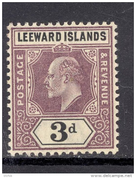 LEEWARD ISLANDS, 1902 3d (wmk Single CA) Superb Mint Very Lightly Hinged, Cat &pound;9 - Leeward  Islands