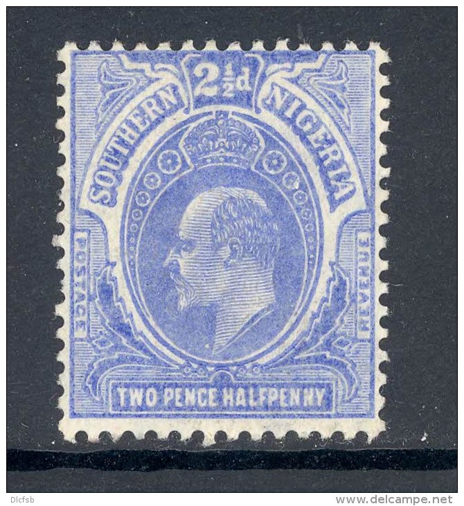 SOUTHERN NIGERIA, 1907 2&frac12;d Blue Very Fine Mint Ligthly Hinged, SG36, Cat &pound;7.50 - Nigeria (...-1960)