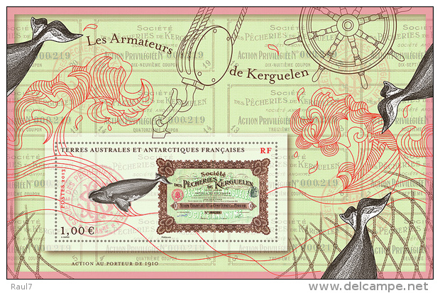 T.A.A.F. // F.S.A.T. 2013 - Baleine, Les Armateurs De Kerguelen - BF Neufs // Mnh - Ungebraucht