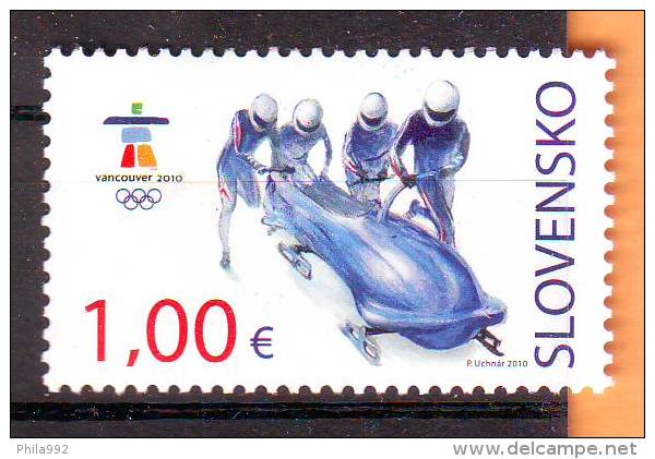 Slovakia 2010 Y Sport Olympics Vancouver Mi No 629 MNH - Ungebraucht