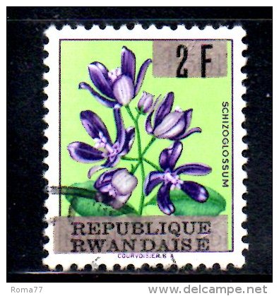 U178D - RWANDA 1963 , Fiori - Flowers - Usati  Yvert N. 18 - Used Stamps