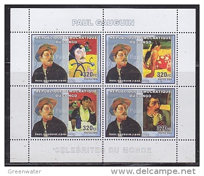 Congo 2006 Paul Gauguin / Painter  M/s PERFORATED ** Mnh (26944T) - Ongebruikt