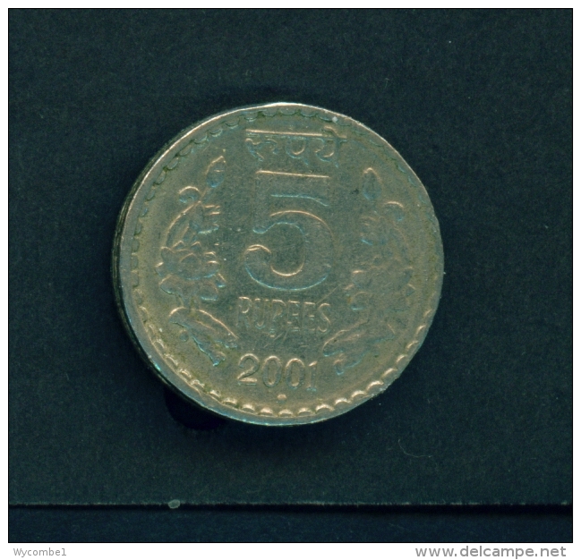 INDIA  -  2001  5r  Circulated Coin - India