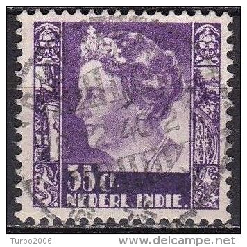Ned. Indië: 1938-40 Koningin Wilhelmina 35 Cent Violet Met Watermerk Ringen NVPH 258 - Nederlands-Indië