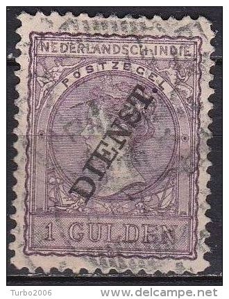 Ned. Indië: 1911 Koningin Wilhelmina Met Opdruk DIENST 1 Gulden Lijntanding 11 X 11½ NVPH D 26 A - Netherlands Indies