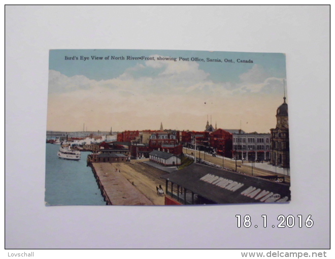 Sarina. - Bird´s Eye View Of North River Front. (6 - 9 - 1915) - Sarnia