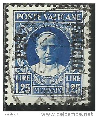 VATICANO VATIKAN VATICAN 1931 PACCHI POSTALI PARCEL POST CONCILIAZIONE SOPRASTAMPATO LIRE 1,25 USATO USED OBLITERE' - Colis Postaux