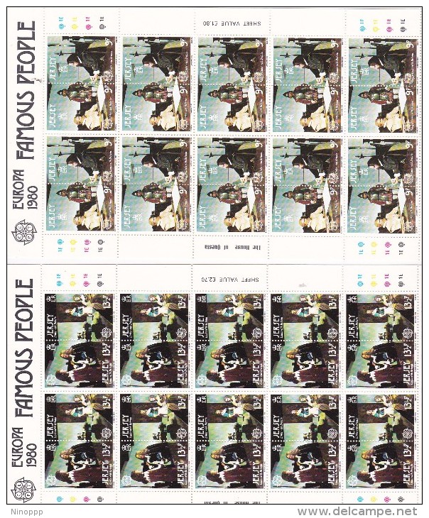 Jersey 1980 Europa Sheetlets MNH - 1980