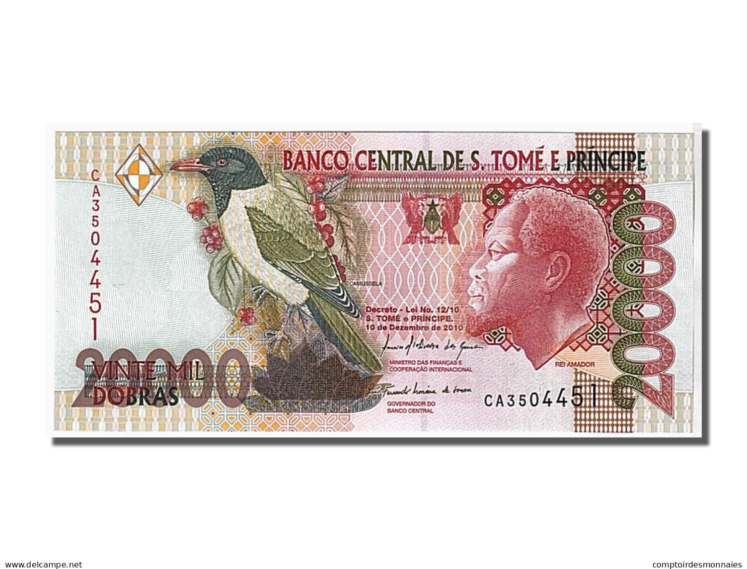 Billet, Saint Thomas And Prince, 20,000 Dobras, 2010, NEUF - Sao Tome En Principe