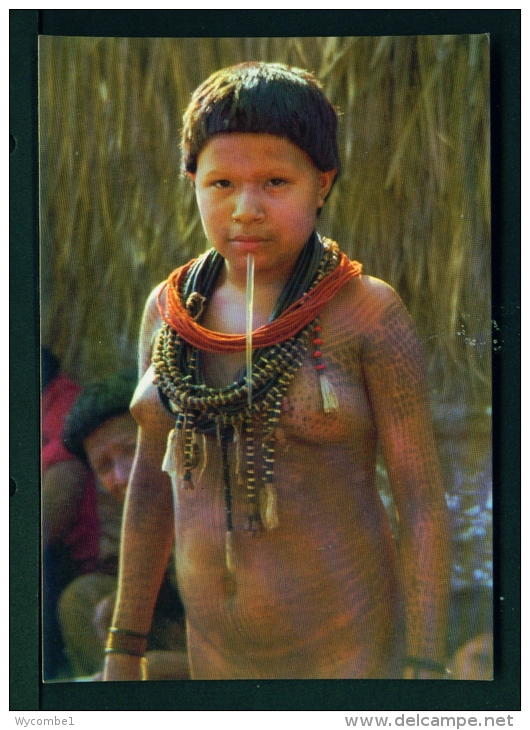 BRASIL  -  Surui Girl With Tembeta  Unused Postcard - Other