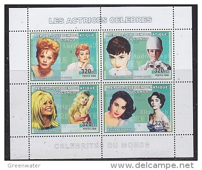 Congo 2006 Actrices Celebres  M/s ** Mnh (F4984A) - Ongebruikt