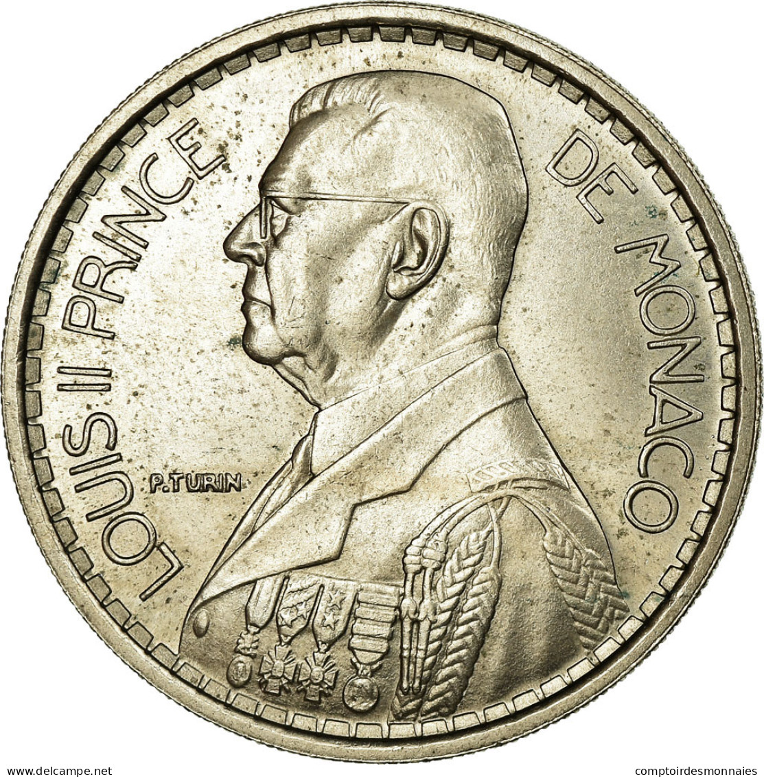 Monnaie, Monaco, 20 Francs, 1945, SUP+, Copper-nickel, Gadoury:137 - 1922-1949 Louis II.