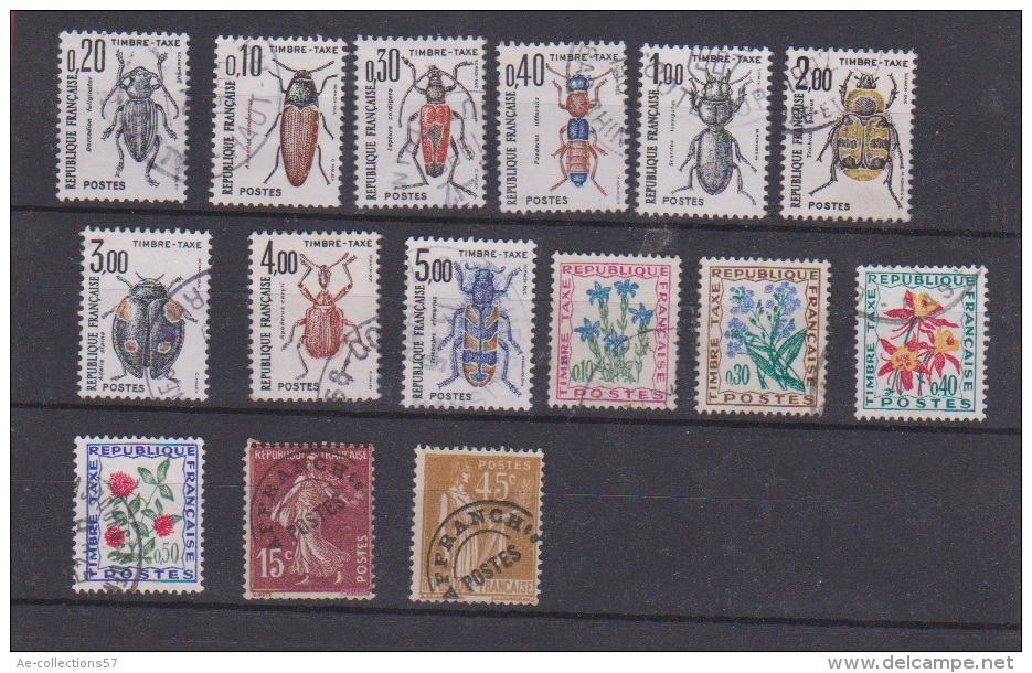 France //   Lot De Timbres Taxe - 1960-.... Oblitérés