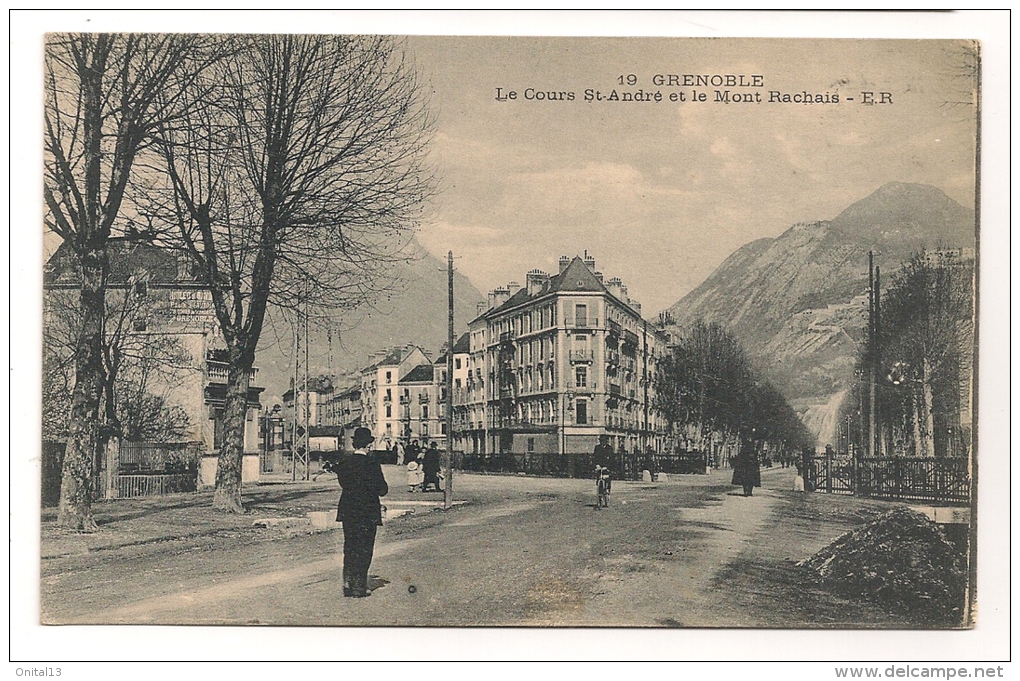 GRENOBLE LE COURS SAINT ANDRE / CACHET TROUVE A LA BOITE  TIMBRE TAXE  CPA54 - Grenoble