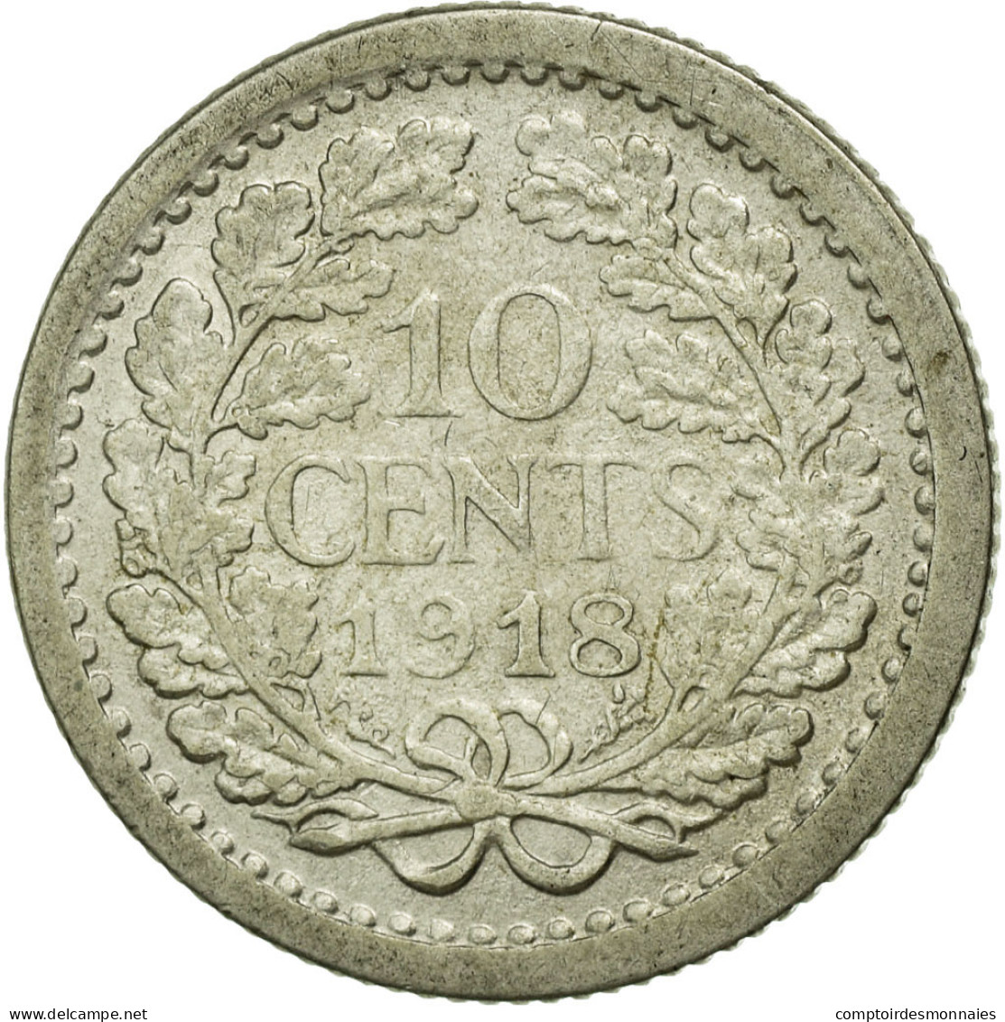 Monnaie, Pays-Bas, Wilhelmina I, 10 Cents, 1918, TTB+, Argent, KM:145 - 10 Cent