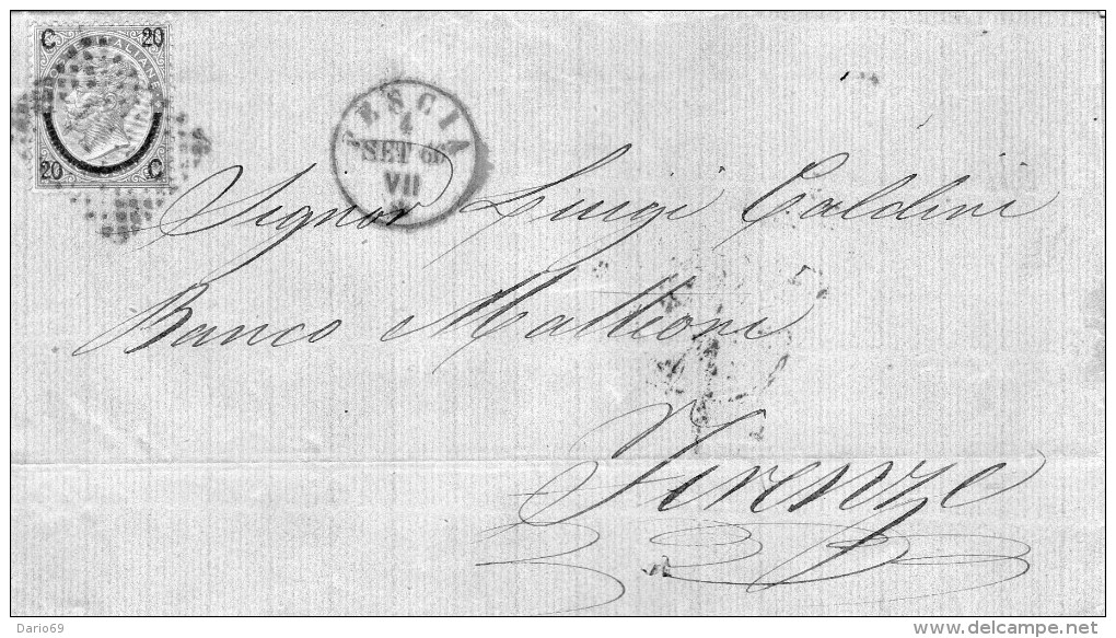 1866   LETTERA CON ANNULLO BRESCIA - Storia Postale