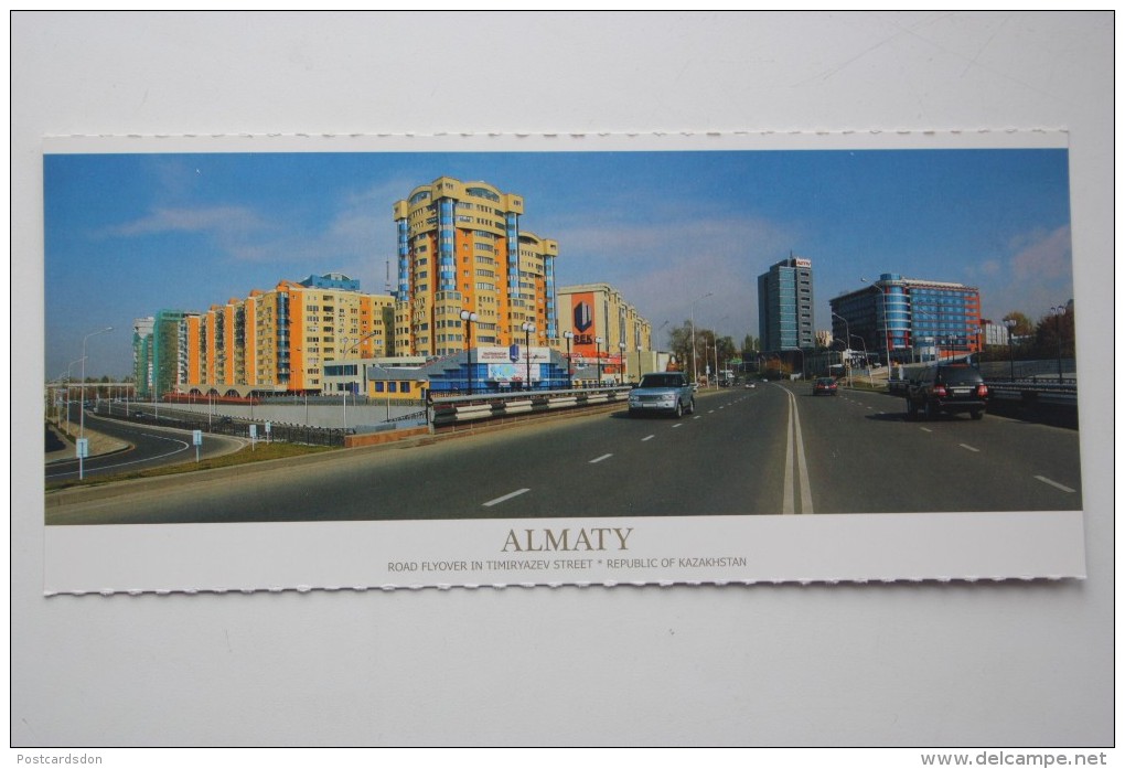 KAZAKHSTAN.  Almaty. Road Flyoverin Timiryazev Street - Modern  Postcard  - Euro Format - Kazajstán