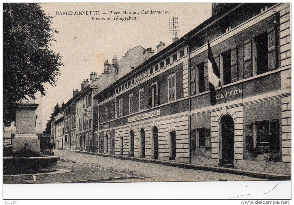 PLACE MANUEL-GENDARMERIE-POSTES ET TELEGRAPHES-BE - Barcelonnette