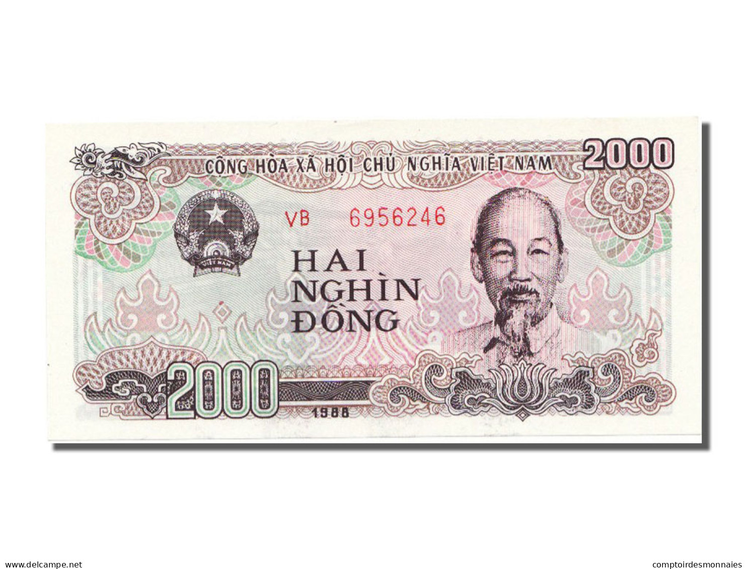 Billet, Viet Nam, 2000 Dông, 1988, NEUF - Vietnam