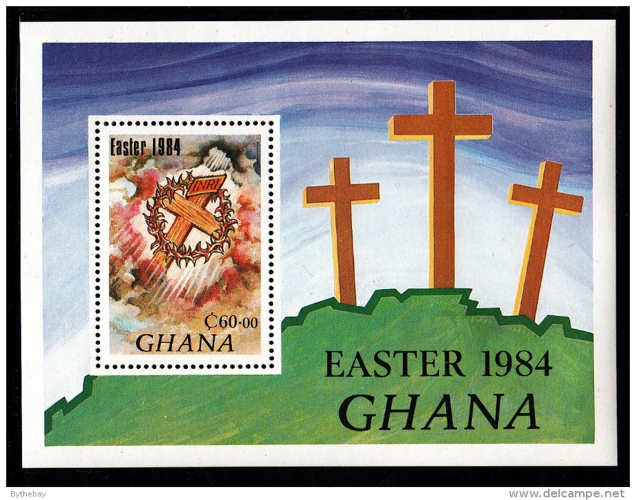 Ghana MNH Scott #911 Souvenir Sheet 60ce Cross, Crown Of Thorns - Easter - Ghana (1957-...)