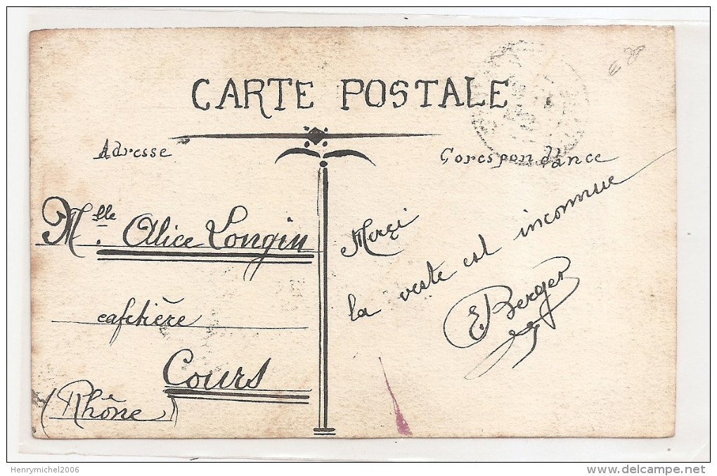 Cpa Illustrateur Berger De Roanne - 42 - Loire - Pour La Cafetière De Cours La Ville - Rhone - 69 - Autographe Dos - - Otros & Sin Clasificación